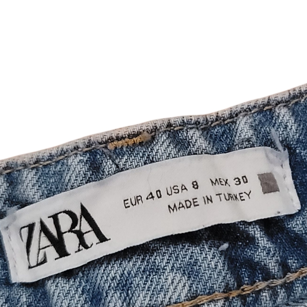 Zara Mid Rise Straight Jeans size 8 - Picture 8 of 9